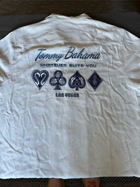Tommy Bahama embroidered silk shirt